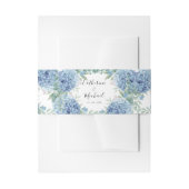 Blue Hydrangea Floral Wedding Einladungsbanderole (Vorderseite Beispiel)
