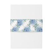 Blue Hydrangea Floral Wedding  Einladungsbanderole (Rückseitenbeispiel)