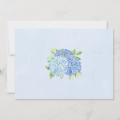 Blue Hydrangea Floral Wedding Foto Save the Date (Rückseite)