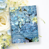 Blue Hydrangea Floral Wedding Notizblock