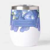 Blue Hydrangea Floral Wedding Personalisiert Names (Vorderseite)