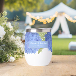 Blue Hydrangea Floral Wedding Personalisiert Names