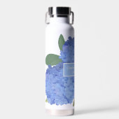 Blue Hydrangea Floral Wedding Personalisiert Names Trinkflasche (Vorne)
