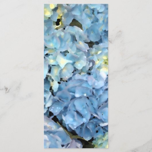 Blue Hydrangea Floral Wedding Program Programm (Rückseite)