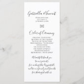 Blue Hydrangea Floral Wedding Program Programm (Vorderseite)