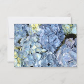 Blue Hydrangea Floral Wedding RSVP Response Karte (Rückseite)