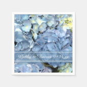 Blue Hydrangea Floral Wedding Serviette (Vorderseite)