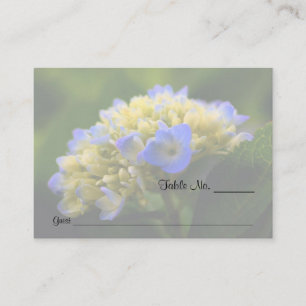 Blue Hydrangea Floral Wedding Table Platzkarten