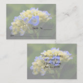 Blue Hydrangea Floral Wedding Table Platzkarten (Vorne/Hinten)