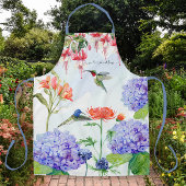 Blue Hydrangea Floral Wir Liebe Sie Mimi Hummingbi Schürze