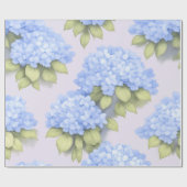 Blue Hydrangea Floral Wrap Roll – Boutique Geschenkpapier (Flach)