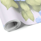 Blue Hydrangea Floral Wrap Roll – Boutique Geschenkpapier (Rolleneckpunkt)