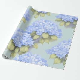 Blue Hydrangea Floral Wrapping Paper – Boutique  Geschenkpapier
