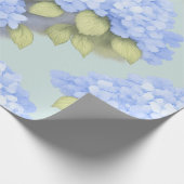 Blue Hydrangea Floral Wrapping Paper Geschenkpapier (Ecke)