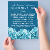 Blue Hydrangea, Floristry Werbung Flyer (Hand)