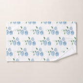Blue Hydrangea Flower Painting Pattern Badhandtuch Set (Handtuch)