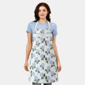 Blue Hydrangea Flowers Watercolor Apron Schürze (Getragen)