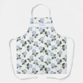 Blue Hydrangea Flowers Watercolor Apron Schürze (Vorderseite)