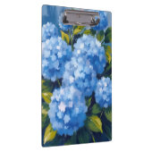 Blue Hydrangea Flowers Watercolor Floral Klemmbrett (Rechts)