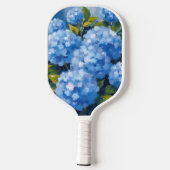 Blue Hydrangea Flowers Watercolor Floral Pickleball Schläger (Rückseite)