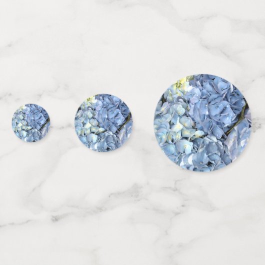 Blue Hydrangea Flowers Wedding Konfetti (Rückseiten)
