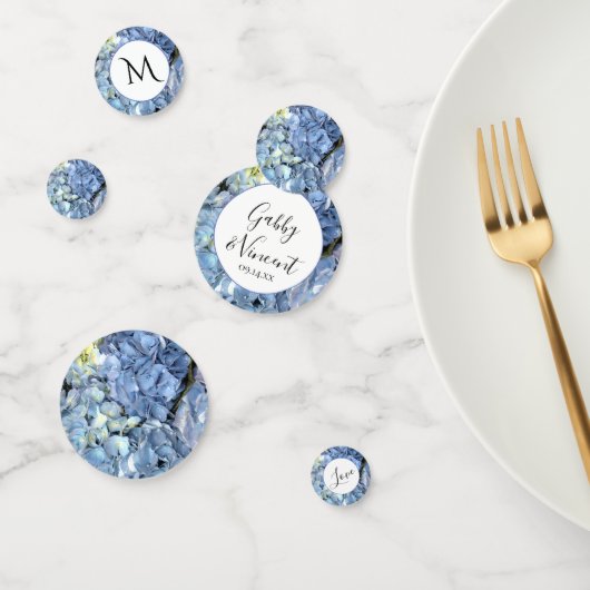 Blue Hydrangea Flowers Wedding Konfetti (Gruppe)