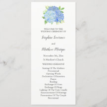 Blue Hydrangea Foliage Watercolor Floral Wedding