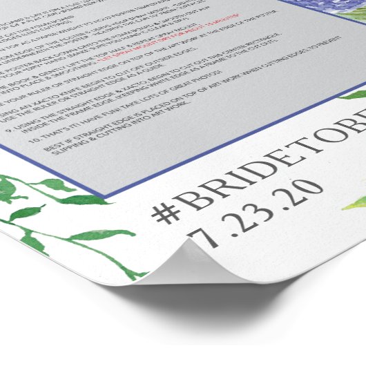 Blue Hydrangea Foto Prop Plakatrahmen Poster (Ecke)