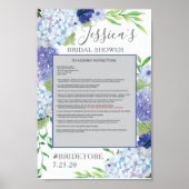 Blue Hydrangea Foto Prop Plakatrahmen Poster (Vorne)
