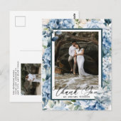 Blue Hydrangea | Foto Vielen Dank Postkarte (Vorne/Hinten)