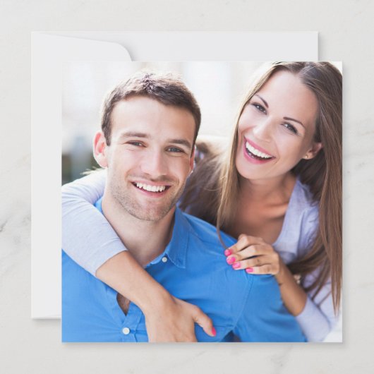 Blue Hydrangea Foto Wedding Save The Date (Rückseite)