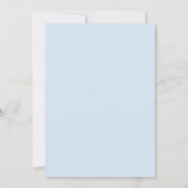 Blue Hydrangea Frame Elegant Bow Baby Shower  Einladung (Rückseite)