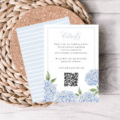Blue Hydrangea Frame Script Details QR Code Klein Begleitkarte