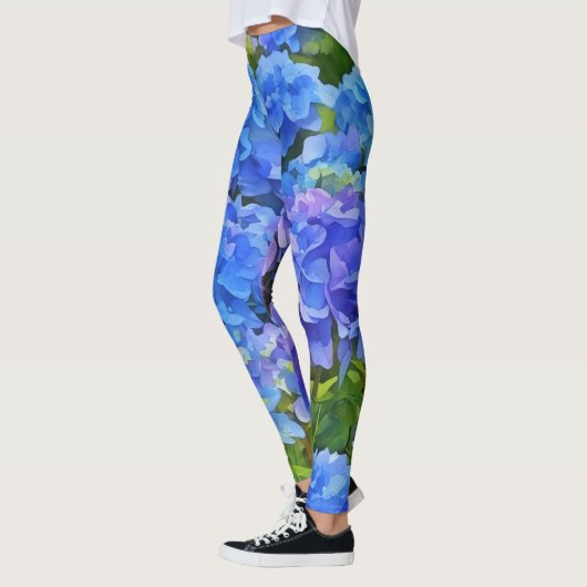 Blue Hydrangea Garden Art Leggings (Links)