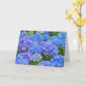 Blue Hydrangea Garden Art Note Card Karte (Gelbe Blume)
