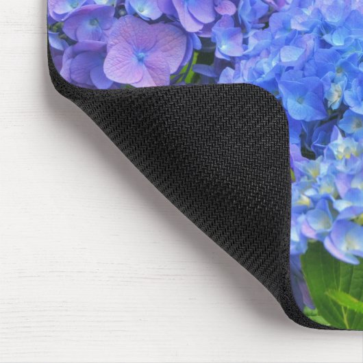 Blue Hydrangea Garden Blume Blumenmousepad Mousepad (Ecke)