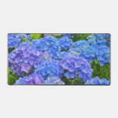 Blue Hydrangea Garden Blume Desk Mat Pad Schreibtischunterlage (Vorderseite)