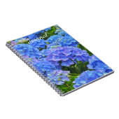 Blue Hydrangea Garden Blume Journal Spiral Notizblock (Rechte Seite)