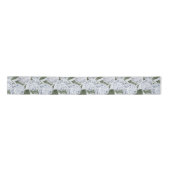 Blue Hydrangea Garden Floral Satinband (Vorderseite)