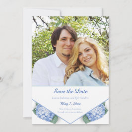 Blue Hydrangea Garden Foto Save The Date