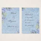 Blue Hydrangea - Gastgeschenk Hochzeit-Geschenketi (Vorne & Hinten)