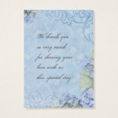 Blue Hydrangea - Gastgeschenk Hochzeit-Geschenketi (Rückseite)