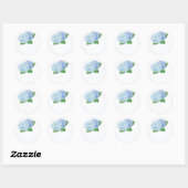 Blue Hydrangea Gastgeschenk Hochzeit Stickers (Blatt)