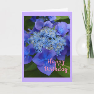 Blue Hydrangea Geburtstagskarte Karte