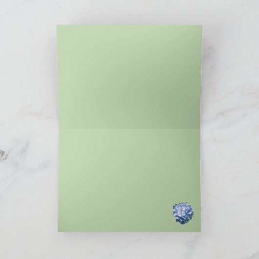 Blue Hydrangea Geburtstagskarte Karte (Innenseite)