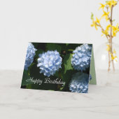 Blue Hydrangea Geburtstagskarte Karte (Gelbe Blume)