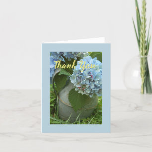 Blue Hydrangea geklappt Danke Karte