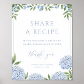 Blue Hydrangea gemeinsam mit einer Rezept-Dusche Poster (Vorne)