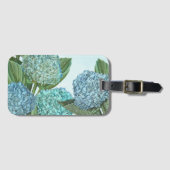 Blue Hydrangea Gepäckmarke Gepäckanhänger (Vorderseite (Horizontal))