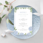 Blue Hydrangea Gerahmt Border Wedding Paper Menü<br><div class="desc">Dieses schöne Design zeichnet sich durch blaue Hydrangea Blüten und Ihren eigenen Text aus. Fügen Sie Ihre Informationen mithilfe des Vorlagenformulars hinzu. Die Funktion Weitere anpassen kann verwendet werden, um auf das erweiterte Bearbeitungsmenü zuzugreifen, in dem Sie den Schriftart, die Farben und das Layout des Textes ändern oder Text auf...</div>